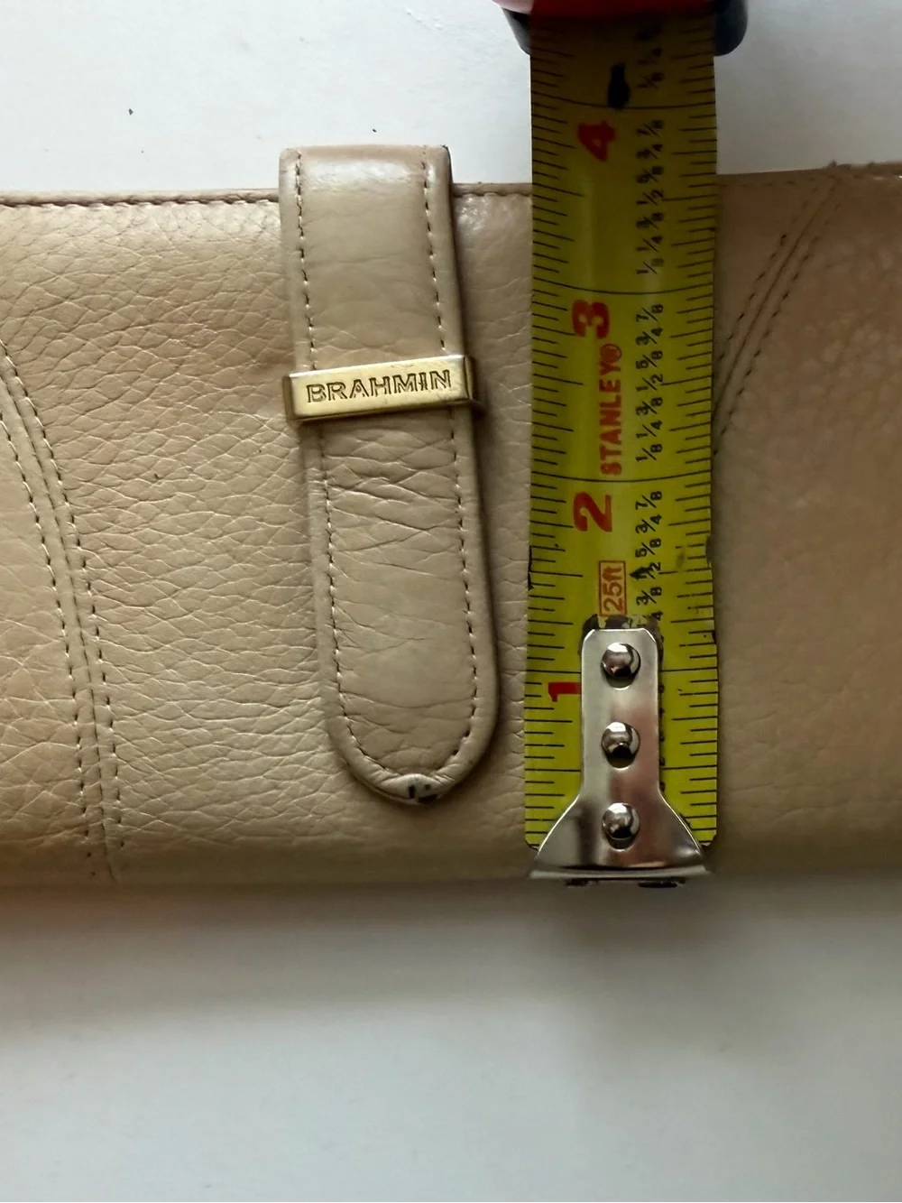 Brahmin wallet cream leather vintage extra clean